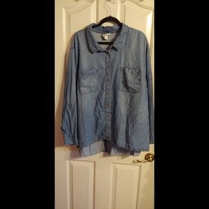 Ana & Viv denim button down shirt